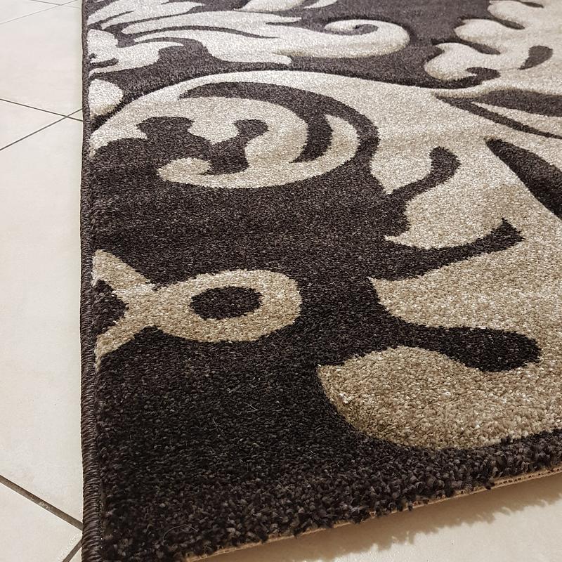 Килим з художньою стрижкою Tropica DARK BROWN C586A
