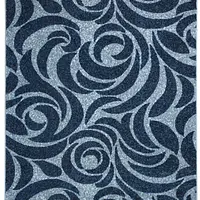 Килим фризе з невисоким ворсом Macio Gray/Blue 02575A