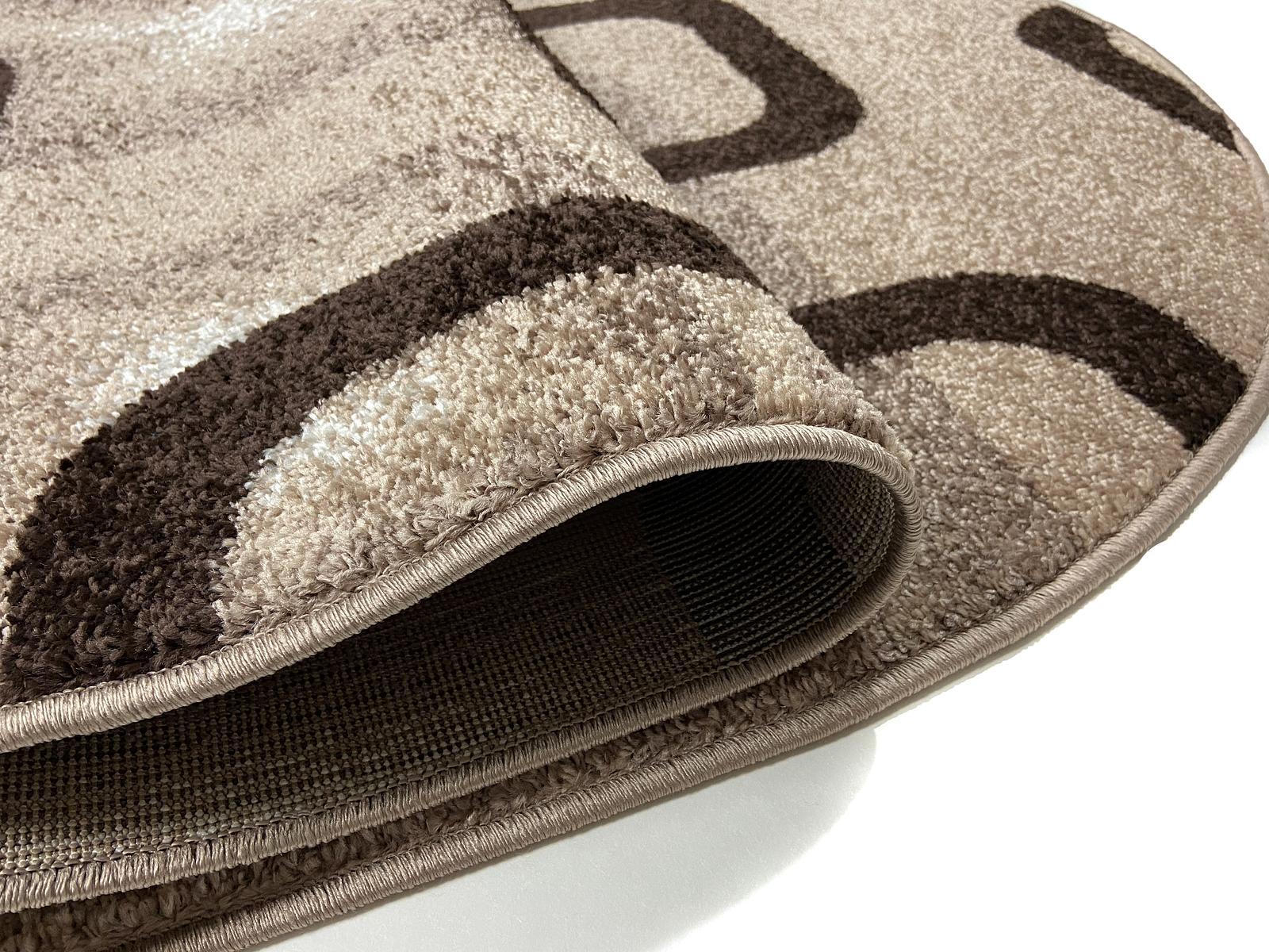 Килим фризе з невисоким ворсом Macio Beige 02574D