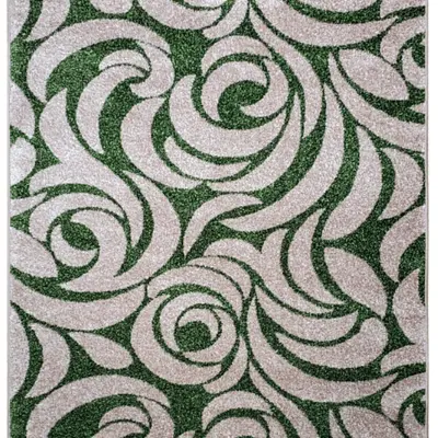 Килим фризе з невисоким ворсом Macio Beige\Green 02575A