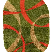 Пухнастий килим Plumis Lux Green 7368D