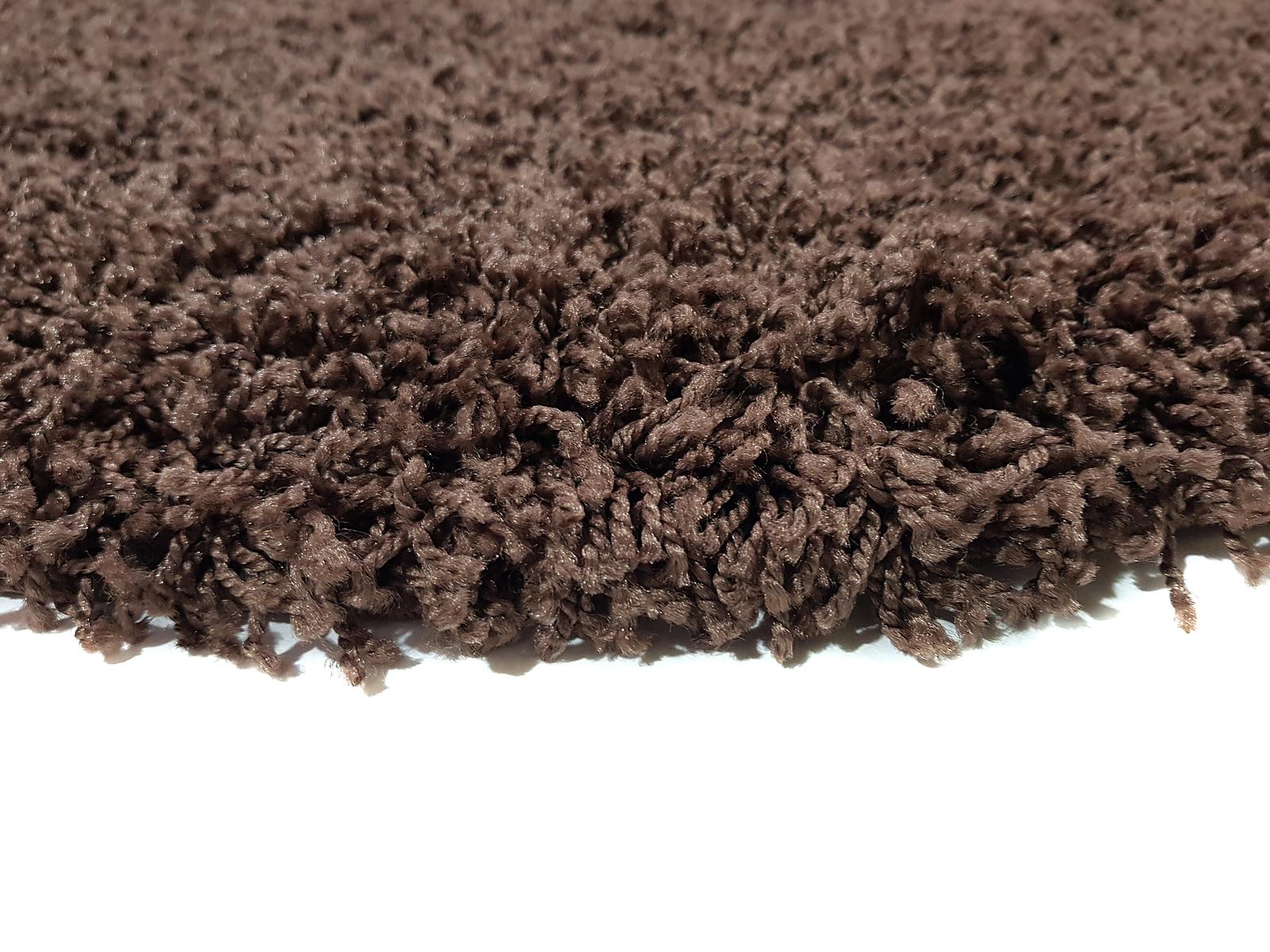 Пухнастий килим Plumis Lux DARK BROWN 6365A