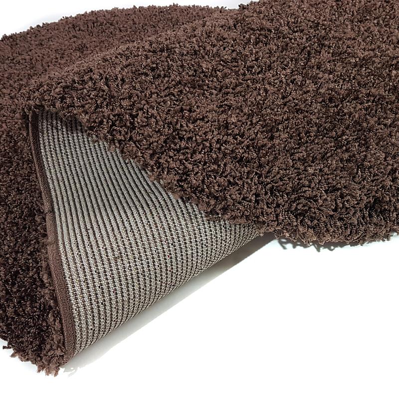 Пухнастий килим Plumis Lux DARK BROWN 6365A