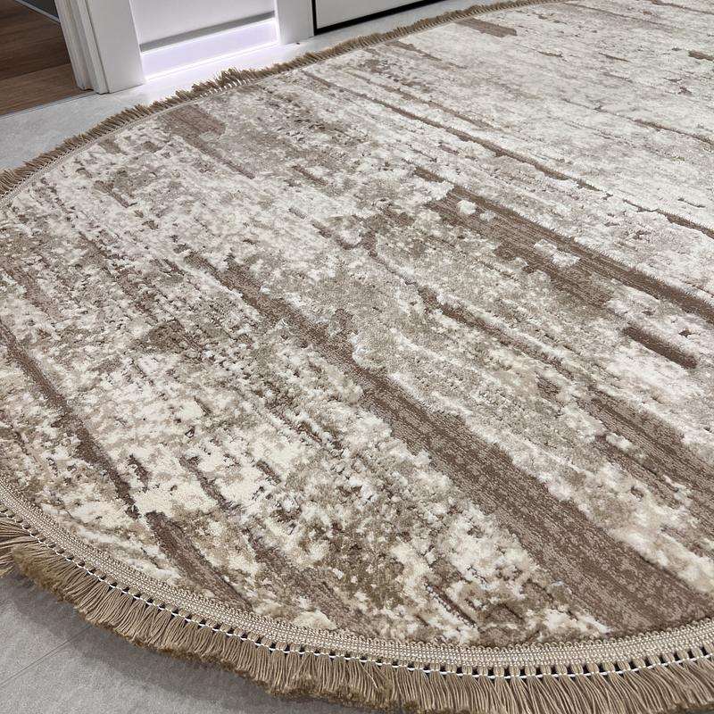 Килим з комбінованим ворсом и термоусадкой Glacia BEIGE 03648A