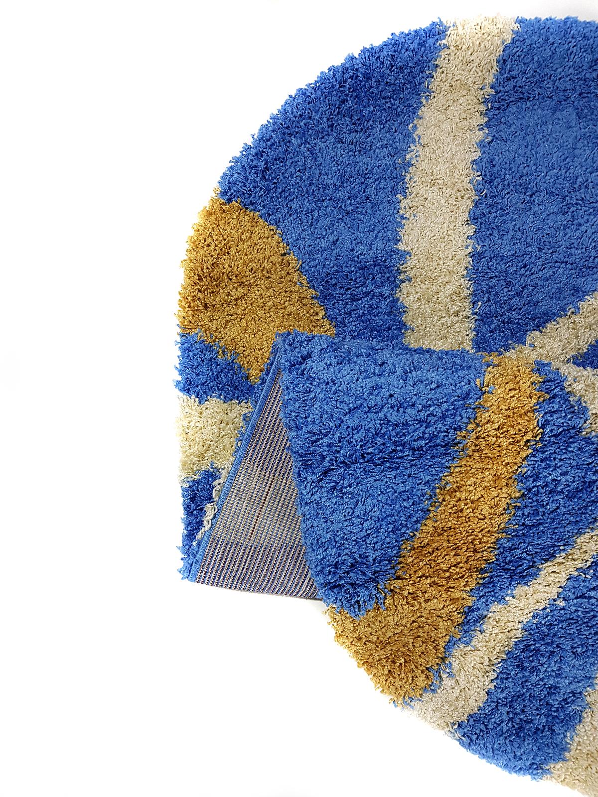 Пухнастий килим Plumis Lux BLUE 7368G