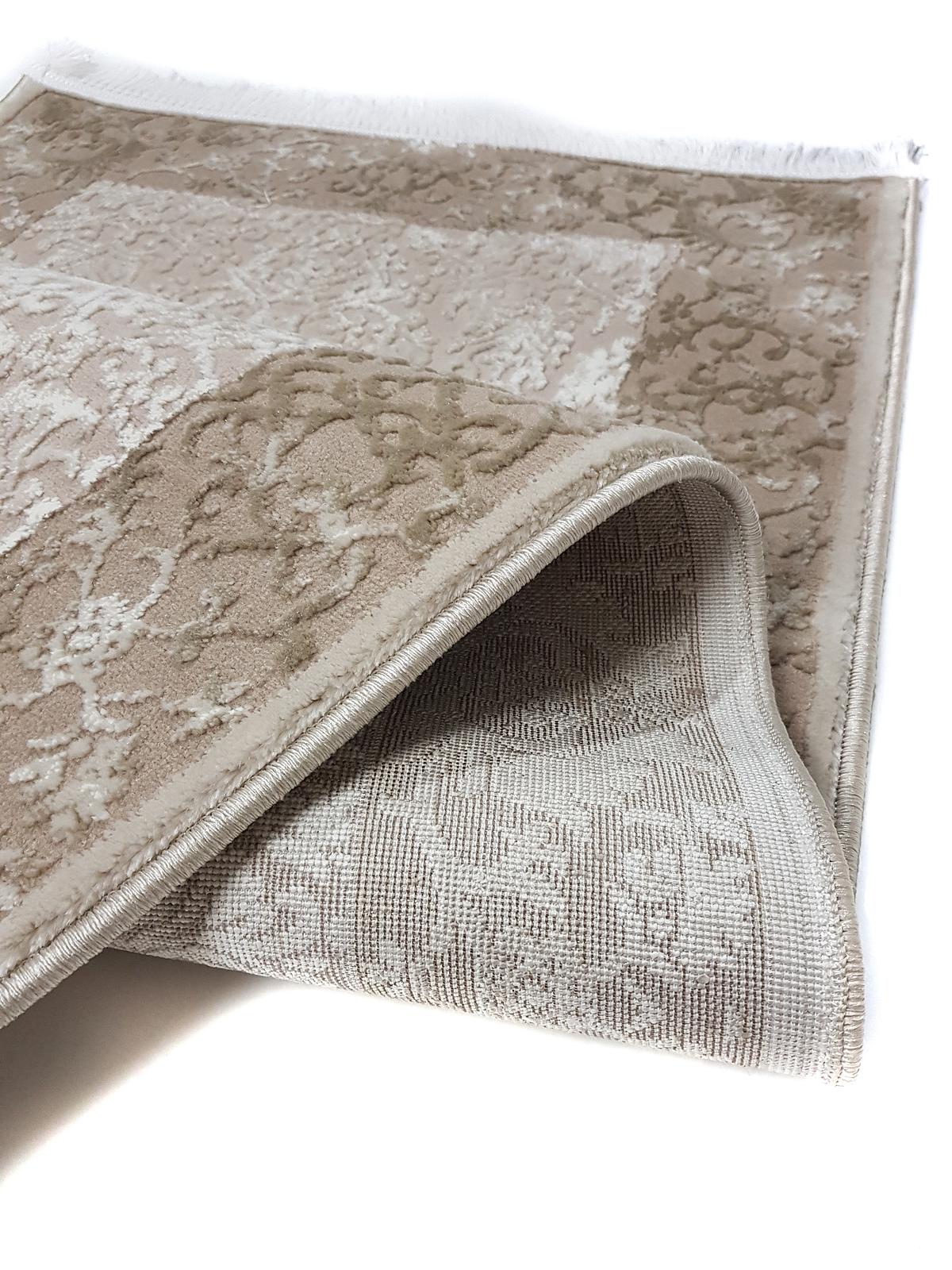 Килим з комбінованим ворсом и термоусадкой Glacia beige 03977A