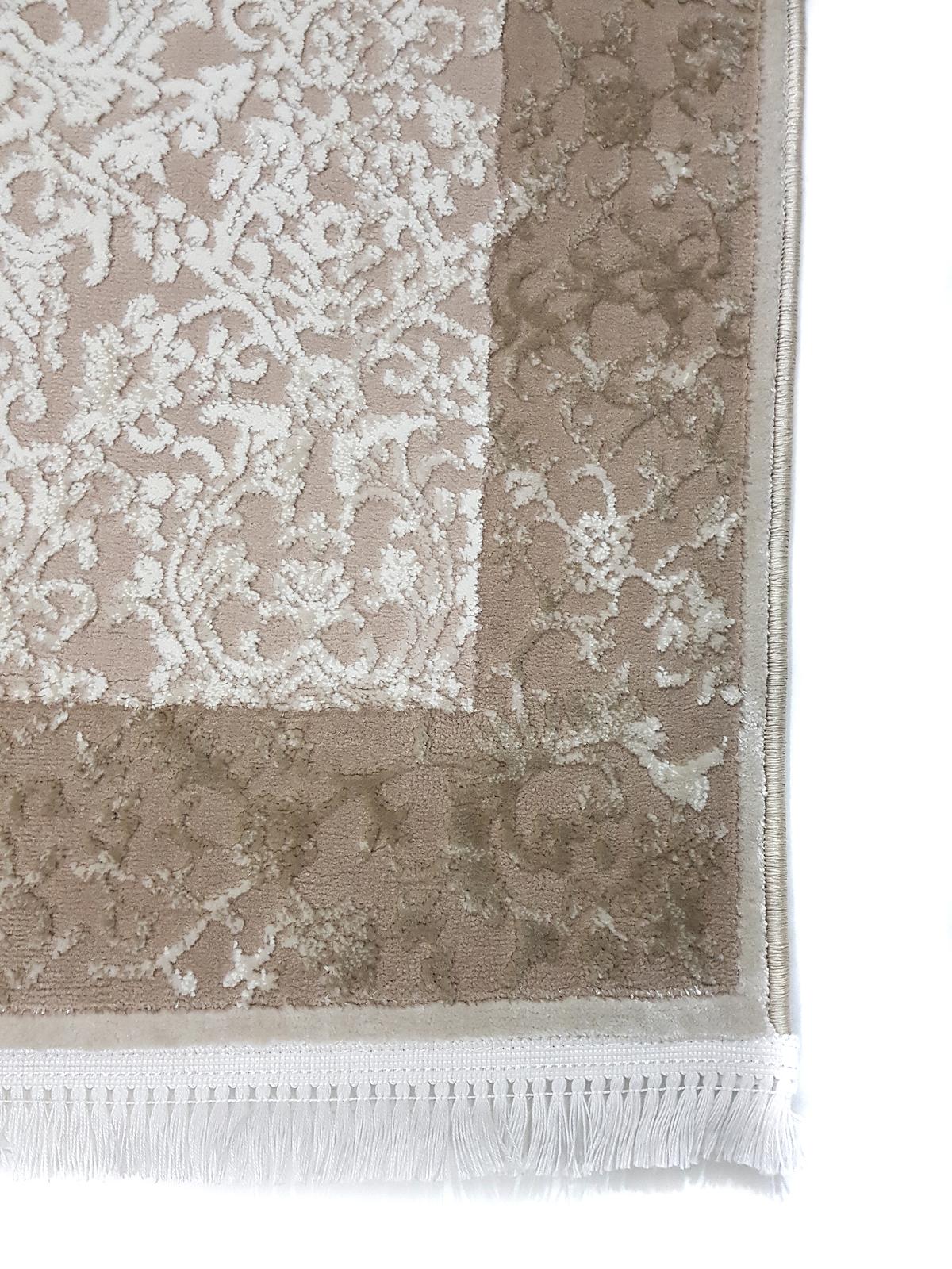 Килим з комбінованим ворсом и термоусадкой Glacia beige 03977A