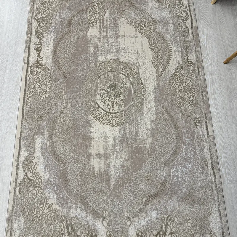 Килим з комбінованим ворсом и термоусадкой Glacia beige 08352A
