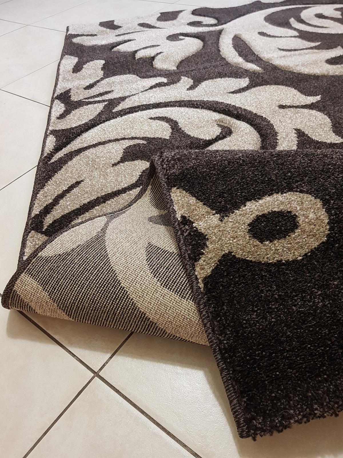 Килим з художньою стрижкою Tropica DARK BROWN C586A