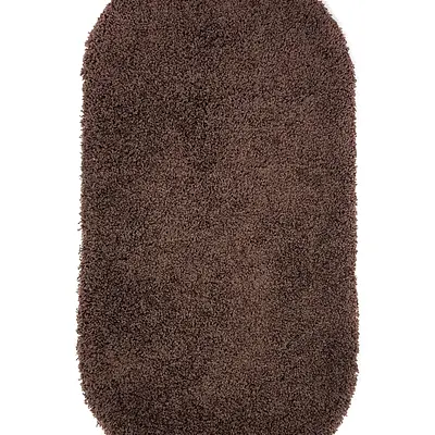 Пухнастий килим Plumis Lux DARK BROWN 6365A