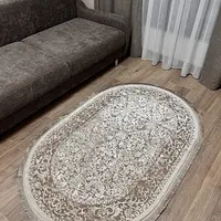 Килим з комбінованим ворсом и термоусадкой Glacia BEIGE 03977A
