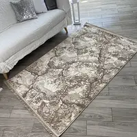 Килим з комбінованим ворсом и термоусадкой Glacia beige 08148A