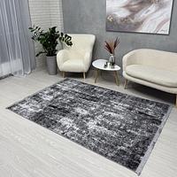 Килим з невисоким ворсом Vortex Антрацит 3054W KEMİK / A.GRI
