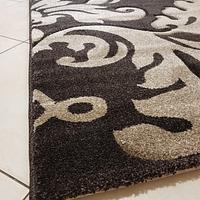 Килим з художньою стрижкою Tropica DARK BROWN C586A
