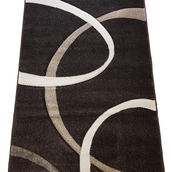 Килим з художньою стрижкою Tropica DARK BROWN D508A