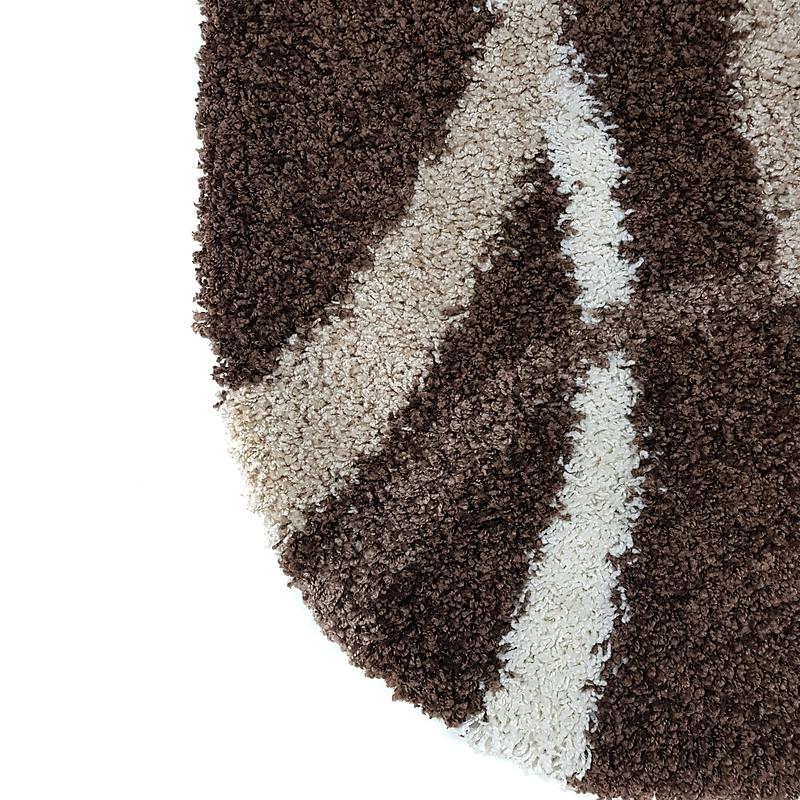 Пухнастий килим Plumis Lux DARK BROWN 7368A