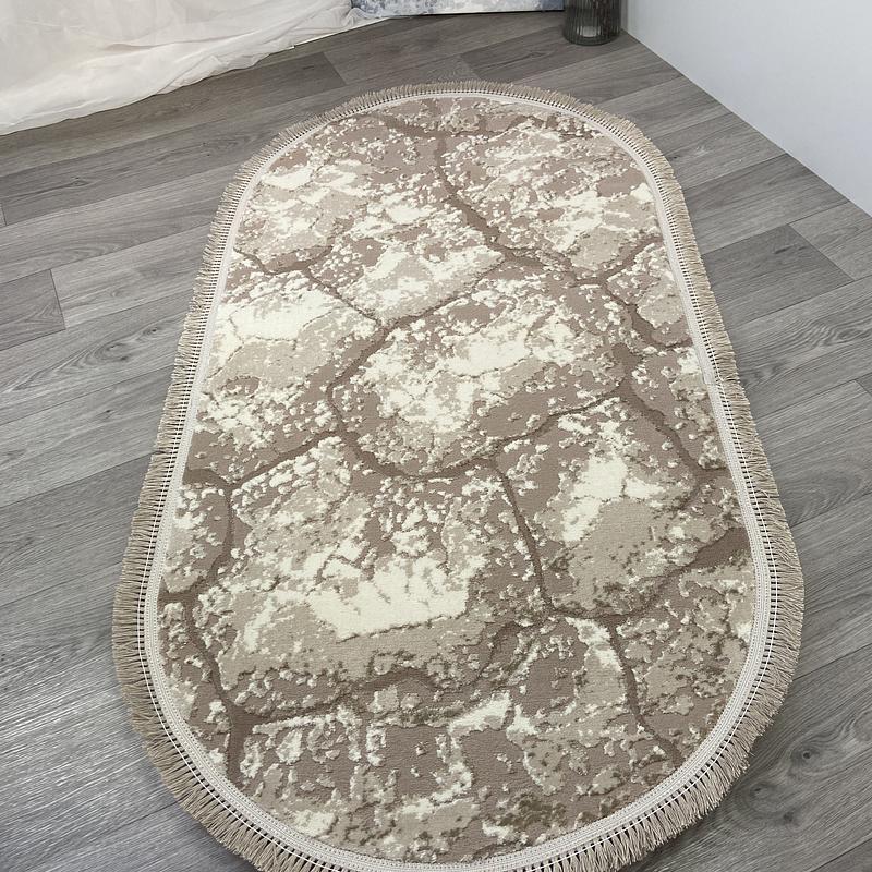Килим з комбінованим ворсом и термоусадкой Glacia BEIGE 08148A
