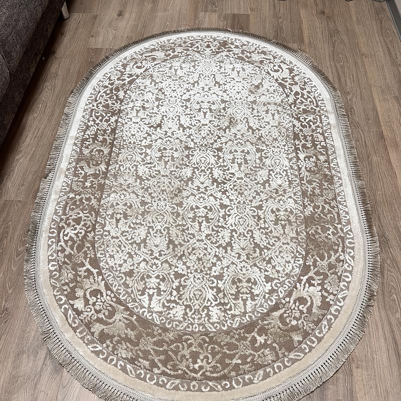 Килим з комбінованим ворсом и термоусадкой Glacia BEIGE 03977A