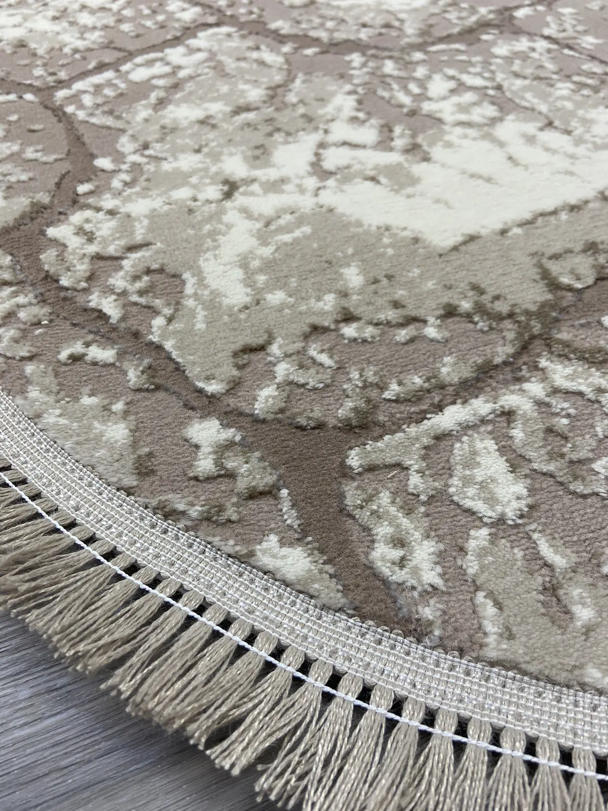 Килим з комбінованим ворсом и термоусадкой Glacia BEIGE 08148A