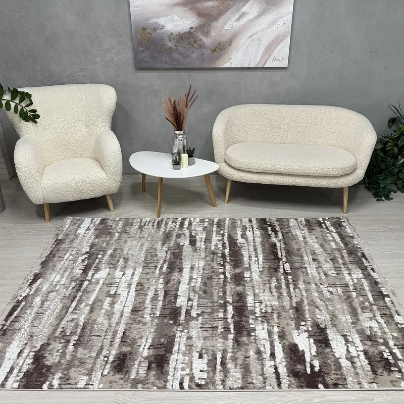 Килим з невисоким ворсом Vortex Бежевий з коричневим 2701B A.KAHVE / KREM