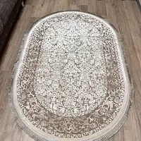 Килим з комбінованим ворсом и термоусадкой Glacia BEIGE 03977A
