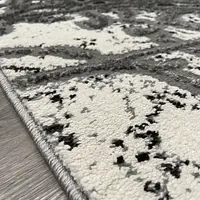 Килими з комбінованим ворсом и термо усадкой Nivara BEYAZ / A.GRİ 2503A