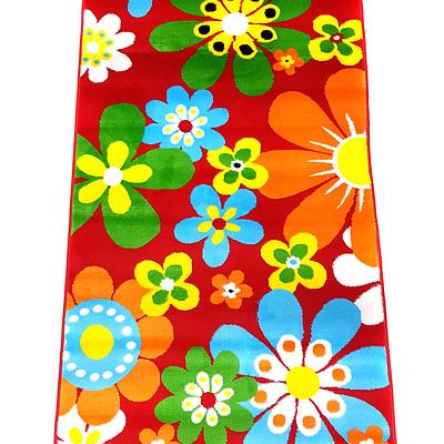 Дитячий килим Квіточки Junix Red B493A