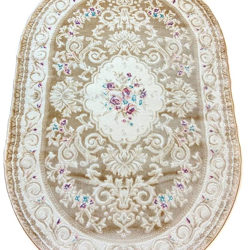 Класичний килим Flora Бежевий P659B