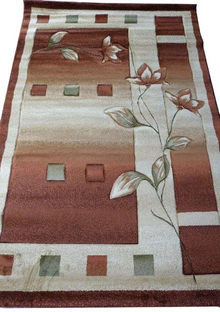 Килим високощільний з художественной стрижкой Elara Cream 6615B