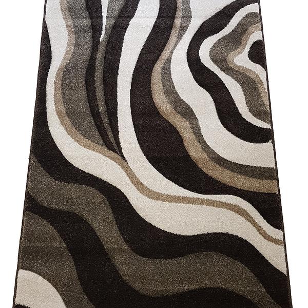 Килим з художньою стрижкою Tropica DARK BROWN 8562C