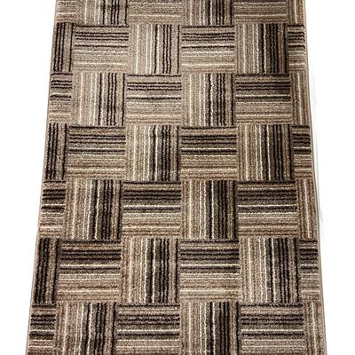 Килим фризе з невисоким ворсом в виде паркета Macio Beige 02596A