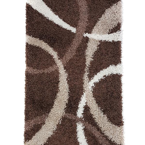 Пухнастий килим Plumis Lux DARK BROWN 7368A