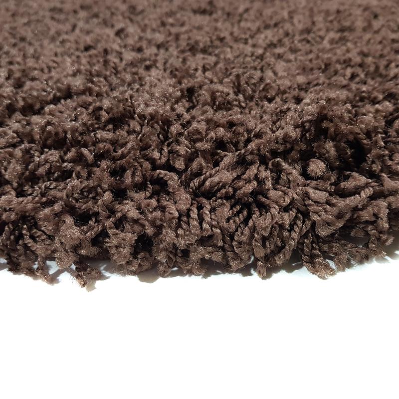 Пухнастий килим Plumis Lux DARK BROWN 6365A