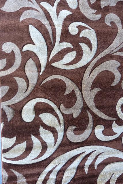 Килим з художньою стрижкою Curlex BROWN 4397A