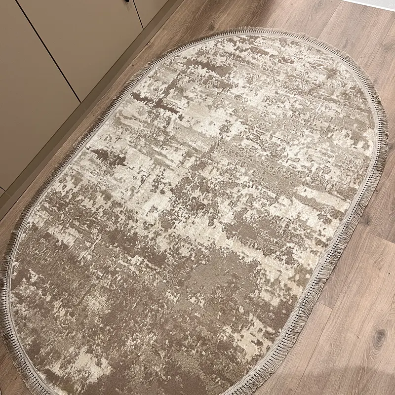 Килим з комбінованим ворсом и термоусадкой Glacia BEIGE 03935A