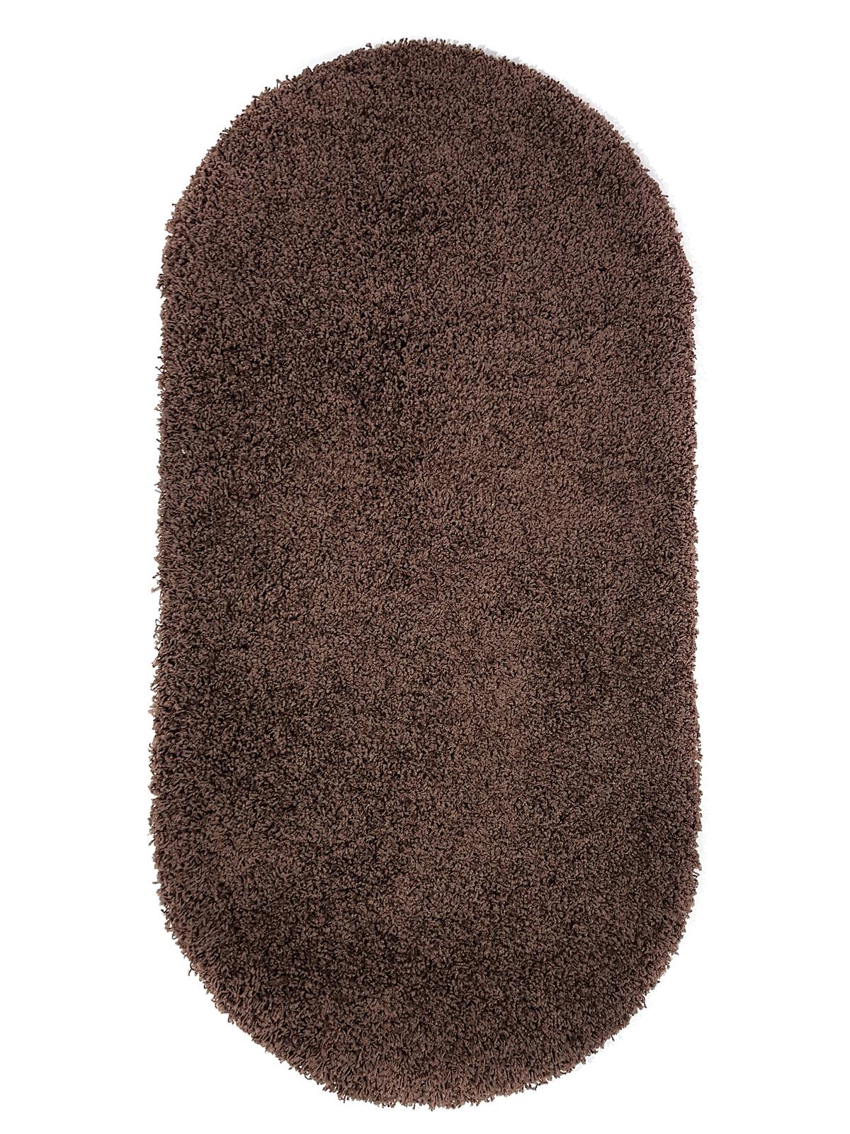 Пухнастий килим Plumis Lux DARK BROWN 6365A