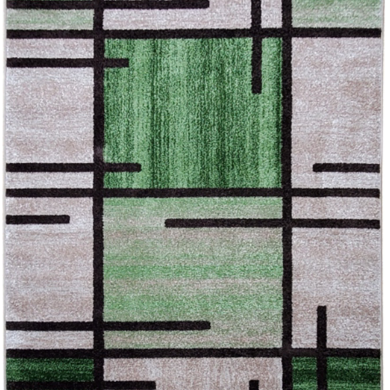 Килим фризе з невисоким ворсом Macio Beige\Green 02239A