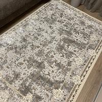 Килим з комбінованим ворсом и термоусадкой Optix бежевий з сірим beige C340D