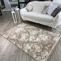 Килим з комбінованим ворсом и термоусадкой Glacia beige 08148A