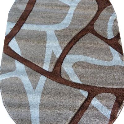 Килим з художньою стрижкою Curlex DARK BEIGE 1694A