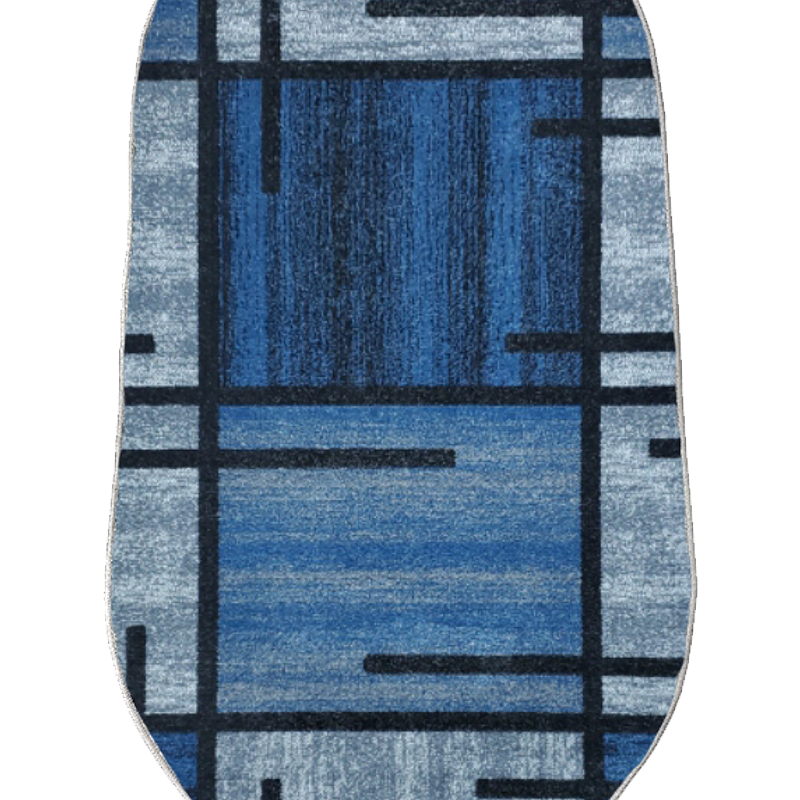 Килим фризе з невисоким ворсом Macio Gray/Blue 02239A