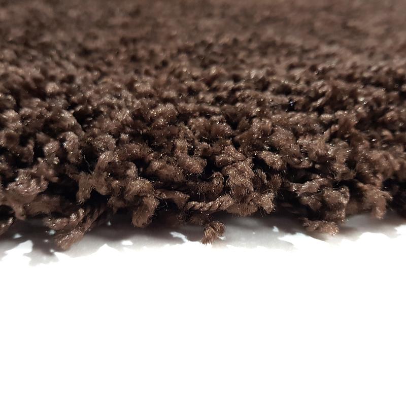 Пухнастий килим Plumis Lux DARK BROWN 6365A
