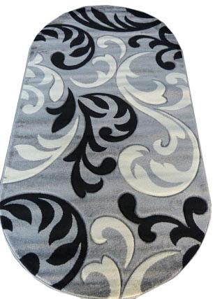 Килим з художньою стрижкою Curlex Gray 4397A