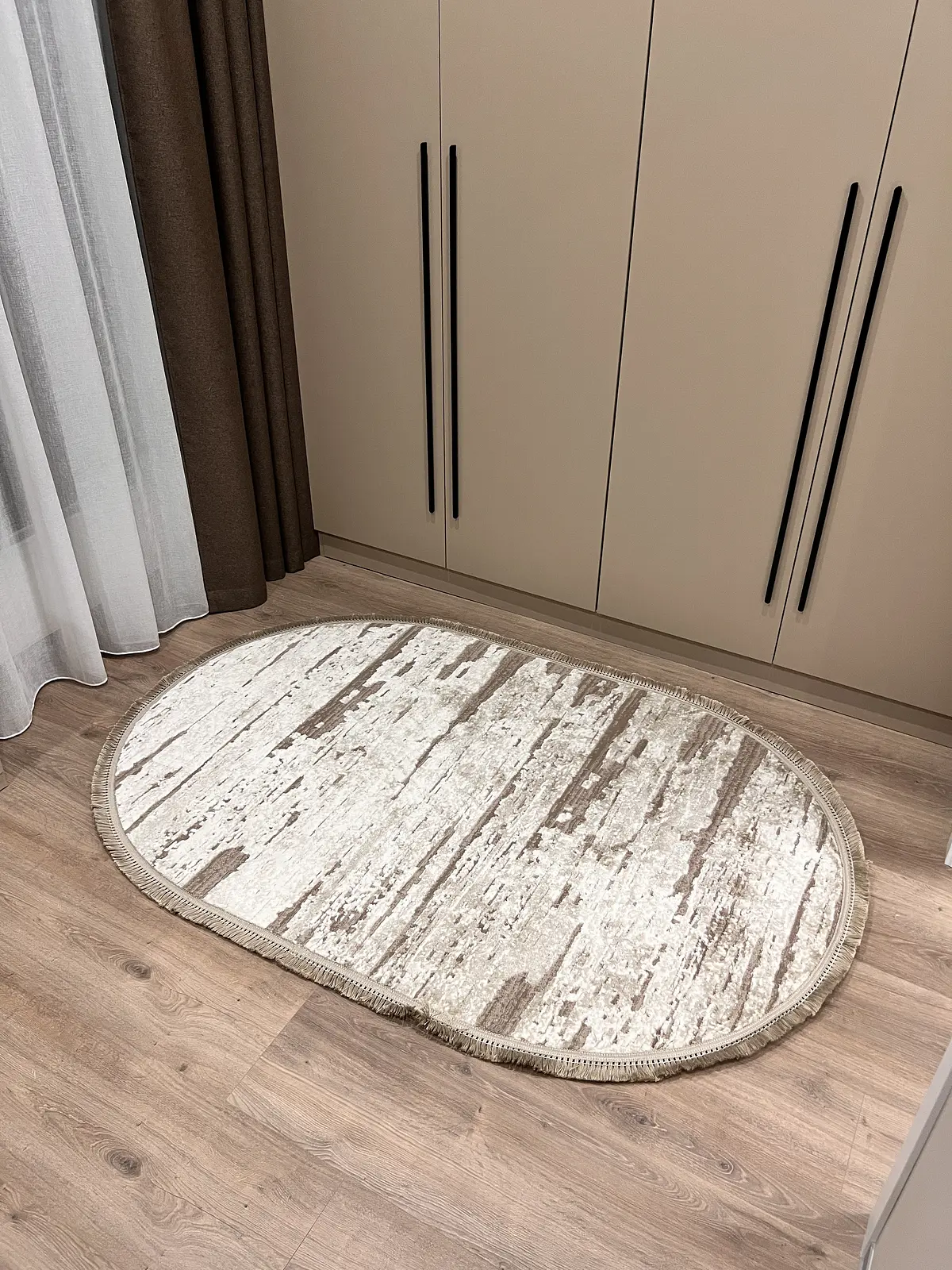 Килим з комбінованим ворсом и термоусадкой Glacia BEIGE 03648A