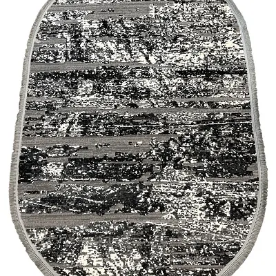 Килим з комбінованим ворсом и термоусадкой Glacia Gray 03648A