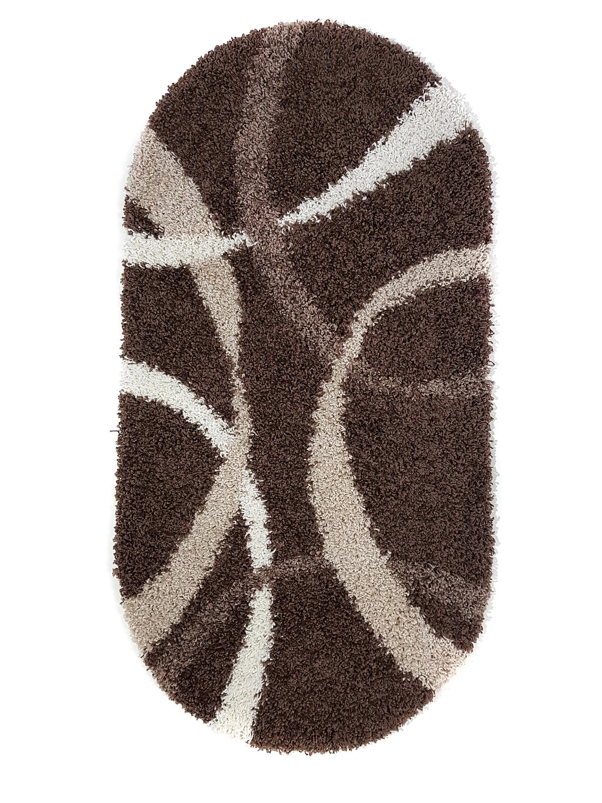 Пухнастий килим Plumis Lux DARK BROWN 7368A