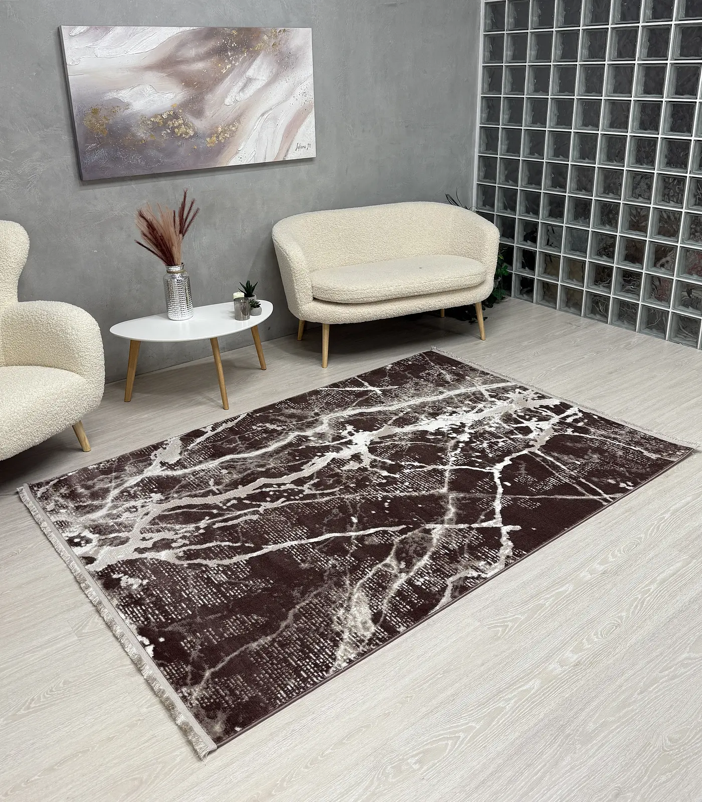 Килим з невисоким ворсом Vortex Коричневий 4640A A.KAHVE / KAHVE