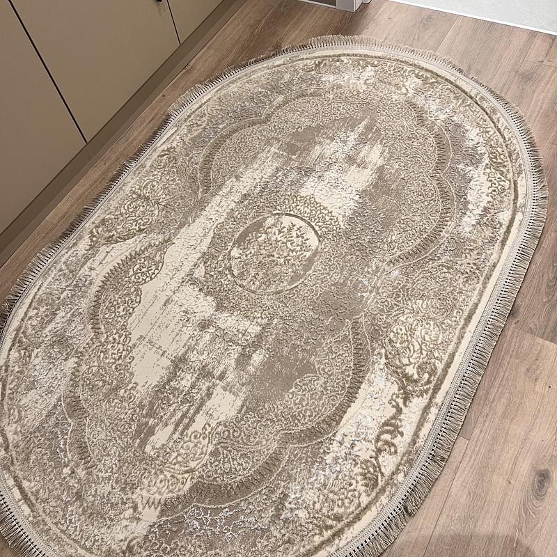 Килим з комбінованим ворсом и термоусадкой Glacia BEIGE 08352A