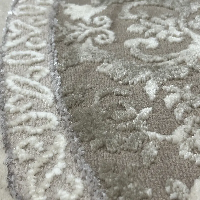 Килим з комбінованим ворсом и термоусадкой Glacia BEIGE 03977A