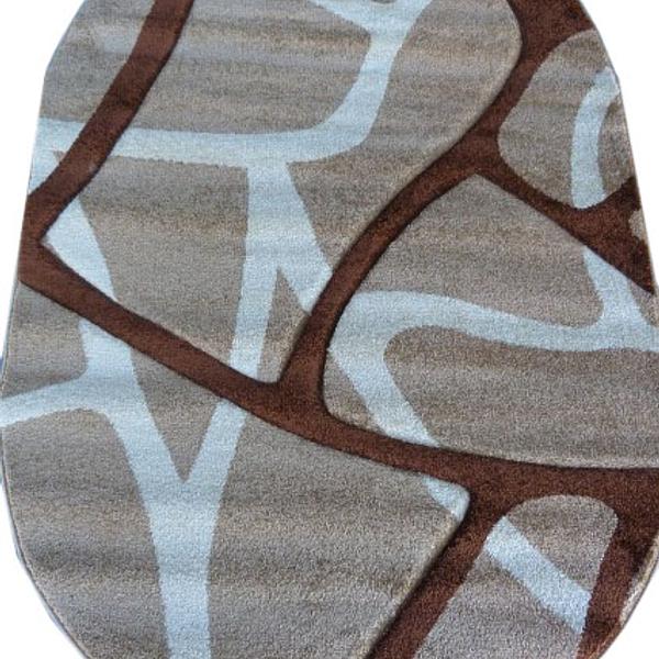 Килим з художньою стрижкою Curlex DARK BEIGE 1694A